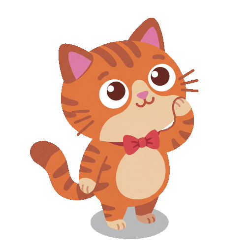 まねっこ — オレンジ色の猫のキャラクター